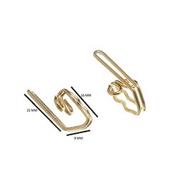 48 x Brass Plated Steel Corrugated Curtain Hooks