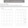 2025-2026 Daily Planner, One Page Per Day, Academic Calendar (July