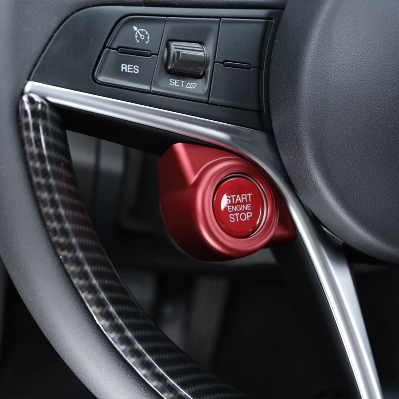 TOYCIDFG Car Engine Start Stop Button Frame Cover Trim Compatible