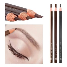 Lápiz Delineador Cejas Microblading Waterproof Café Medio x3 Universo en Linea