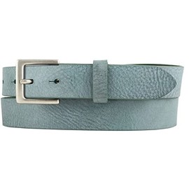 BELTINGER Men's Belt Made of Soft Full Cowhide Leather Vintage Look 3 cm Leather Belt for Men 30 mm Narrow Belt Used Look, Khaki, Antique Silver