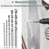 KEWAYO 16-Piece Drill Bit Set Made of HSS, Concrete &