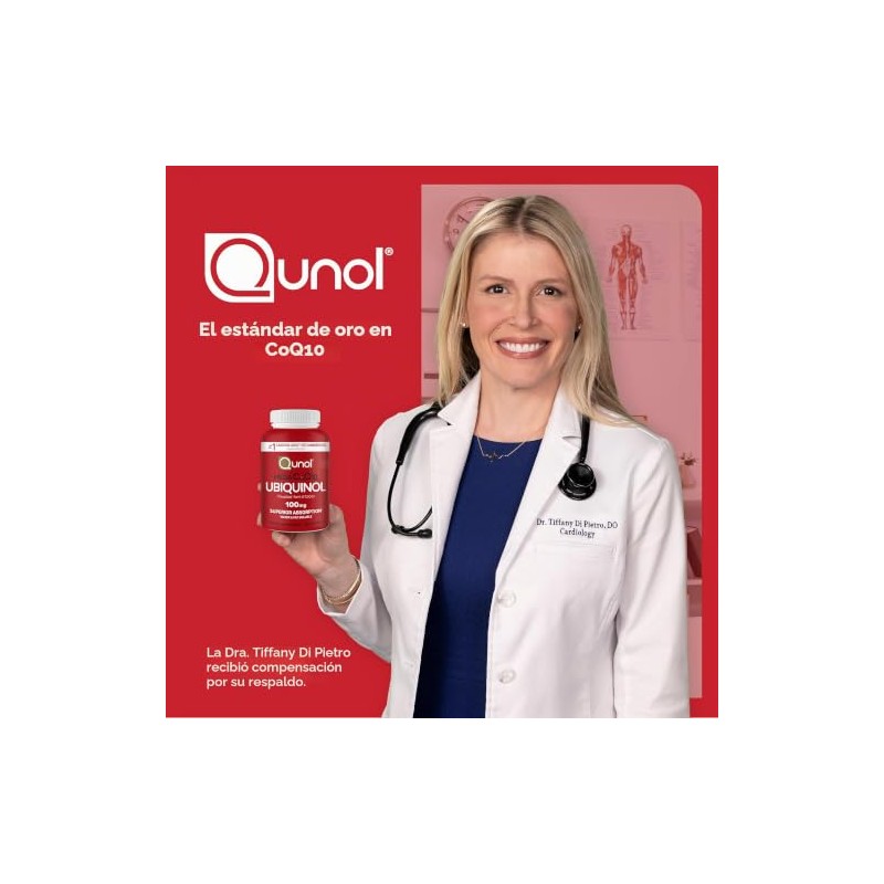 Qunol Mega Ubiquinol CoQ10 100 mg, absorción superior, 60 cápsulas