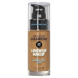 Revlon Colorstay Longwear SPF 20 Makeup Foundation for Normal and Dry Skin, Natural Tan