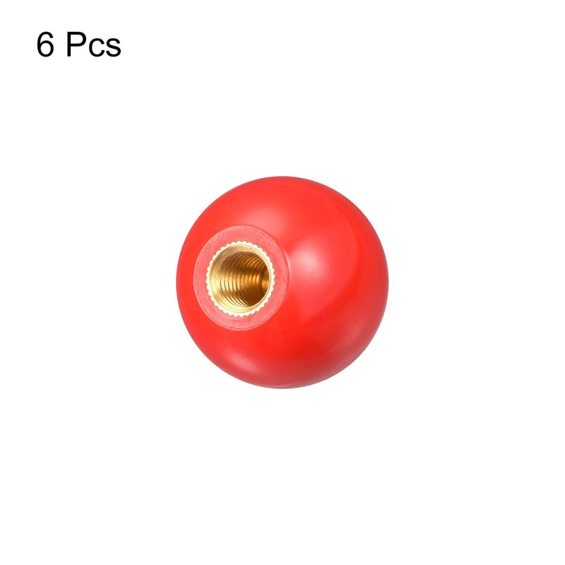 sourcing map 6Pcs Threaded Ball Knobs, M10 Female Thread Thermoset