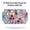 Ice Cube Trays for Freezer with Lid-37 Grid Silicone for