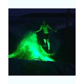 BoatPlugLight.com GREEN GTY UNDERWATER LED BOAT DRAIN PLUG TRANSOM LIGHT 24 WATT 1200 LUMEN