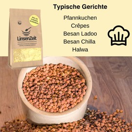 Lentil Time Flour from Black Chickpeas 600 g - Black Chana Flour/Kala Chana Atta 600 g - 100% Natural - Protein Rich & Strong Nutty - For Pakora, Chilla, Curries & Gluten-Free Baking