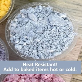 Ultimate Baker Non-Melting Donut Sugar, Naturally Colored Coating Sugar, Snow Sugar, Fine Grain Colored Sugar for Dusting Donuts, Cakes, Cupcakes, and Pastries (Blue, 4oz Bag)