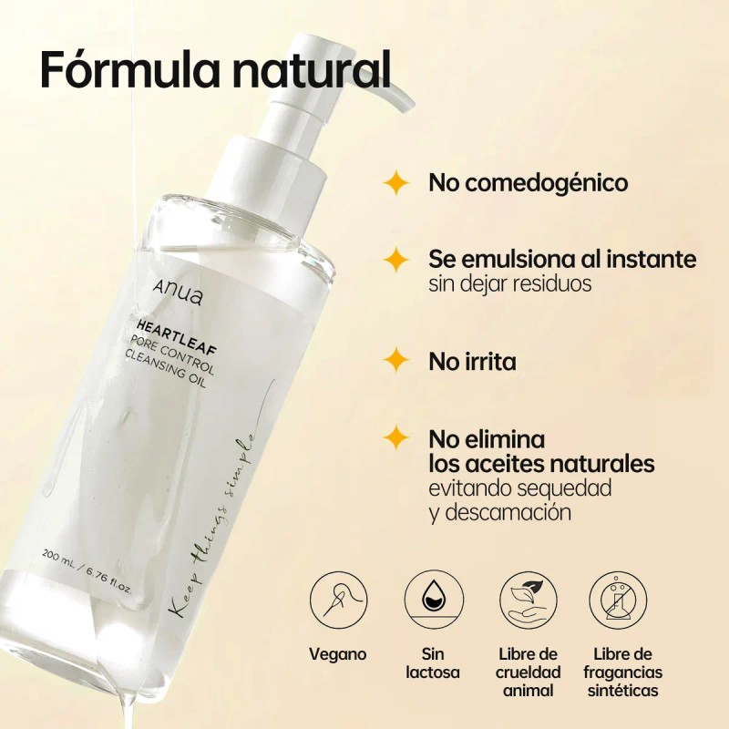 Anua Aceite Heartleaf Limpieza Profunda 200ml
