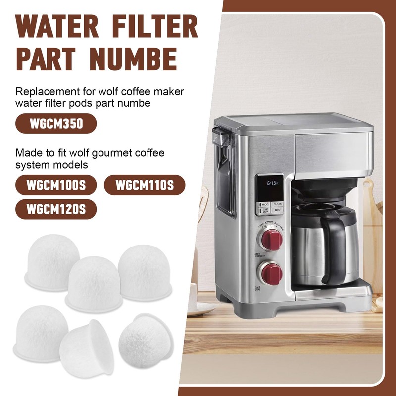 WGCM350 Coffee Maker Water Filter Pod Replacement for Wolf Gourmet