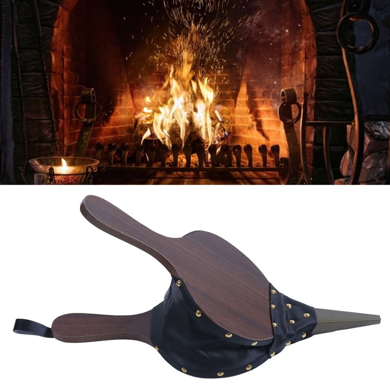 Fireplace Bellow Manual Wooden Fireplace Blower Fire Pit Tools Housewarming