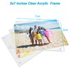 laapee 5 Pack 5x7 Acrylic Picture Frame with Magnetic, Frameless
