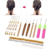 Gancho de ganchillo para rastas, juego de 89 piezas de