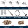 XiKe 2" Nylon Garage Door Roller 4" Stem and Hinges