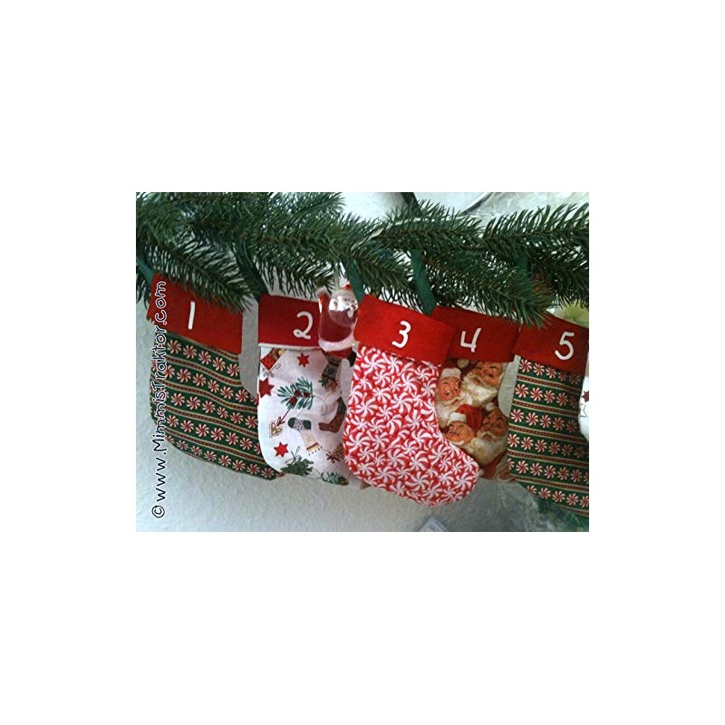 Iron-On Patch Advent Calendar Numbers 1-24 Flock Film Iron-On Appliques