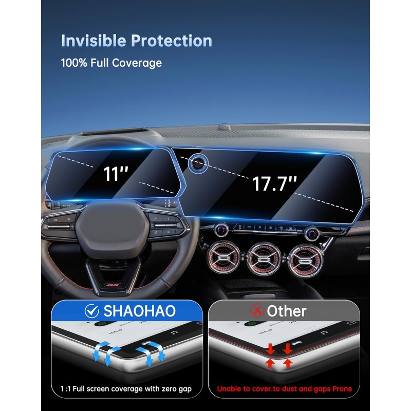 SHAOHAO 4PCS 2025 2026 Chevy Traverse Screen Protector for 2024