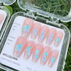 Wellquinn Press On Nails Pink Medium Coffin Nails, Elf M
