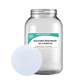 Home Brew Ohio One Gallon Glass Wide Mouth Jar With Solid Lid