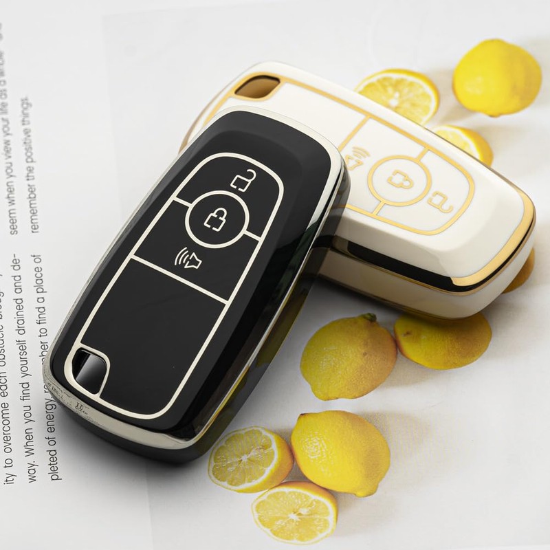 Tautrophen Key Fob Cover Fit for Ford 3 Button Edge