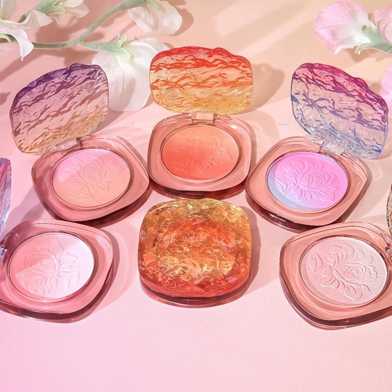 [Korean Style] Gradient Powder Cheek, 6 Colors, 3D Embossing Design,