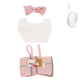 Clothes Set for 17cm Doll, Hat Suit Ornaments Accessories Set for Any 17cm/6.7inch Doll[with Accessories Storage Bag] (No.102)