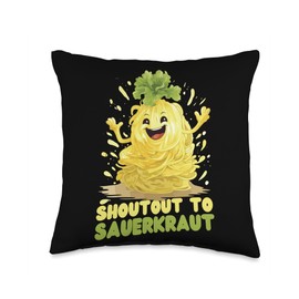 Shoutout to Sauerkraut Sauerkraut Throw Pillow, 16x16, Multicolor
