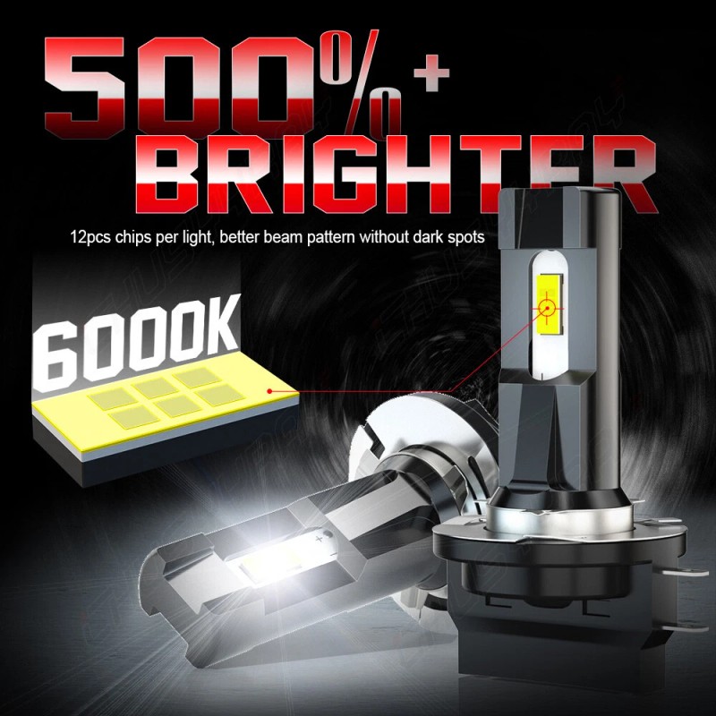 CHUSYYRAY 4x H1 H11B LED Combo Bulbs Headlight High-Low Beam