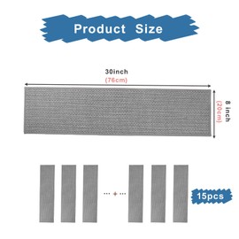 Stair Treads Non Slip for Wooden Steps, Stair Runner Indoor with Peel and Stick, 15 Pack 8" X 30", Machine Washable Stair Covers for Kids, Elders, and Dogs, Grey