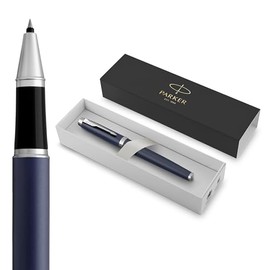 Parker IM Bolígrafo, Azul (Blue and Chrome), Punta Fina
