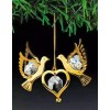KG & C Doves FIGURINE - ORNAMENT 24KT GOLD PLATED