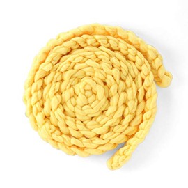 Matissa Newborn Baby Photography Props Braided Rope Basket Filler Photography Background Rug Blanket (Yellow)