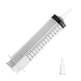 3 Pack 60 ml Large Syringe Plastic, Pet Feeding Syringe Sterile Packaging for Scientific Laboratories, Measurement, Dispensing, Watering, Refill
