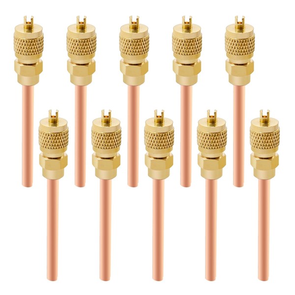 Zreneyfex 10Pcs Stem HVAC AC Schrader System 1/4 Inch OD