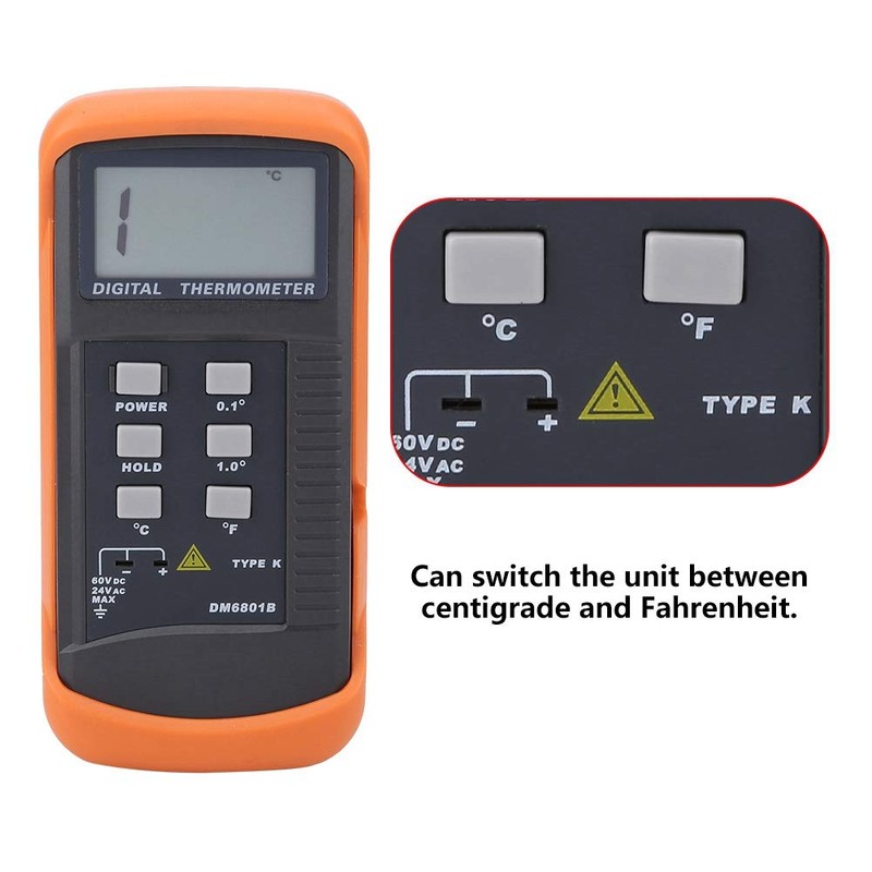 Temperature Meter Akozon Digital Thermometer Single Channel K Type Digital