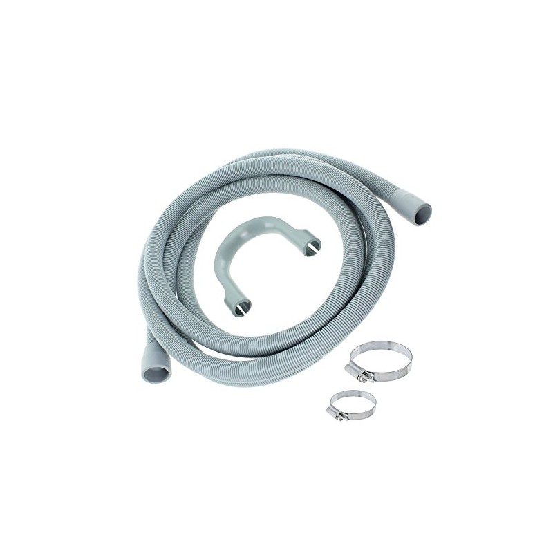 SPARES2GO Drain Outlet Hose & Clip Kit for White Knight