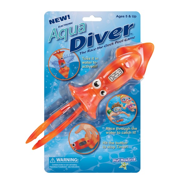 PlayMonster Aqua Diver - The Race-The-Clock Pool Game Orange