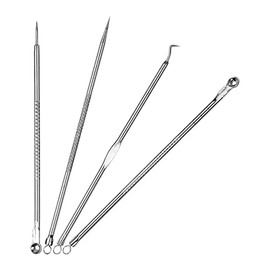 Kit de herramientas Remover Pimple Popper para granitos manchas espinillas cabellos blancos cara barbilla nariz frente mejillas cuerpo
