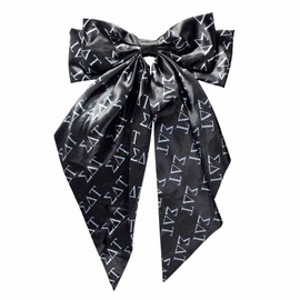 Sorority Shop Sigma Delta Tau Hair Bow, Large Polyester Greek Letters Hair Bow with Metal Clip, Sigma Delta Tau Sorority Accessory