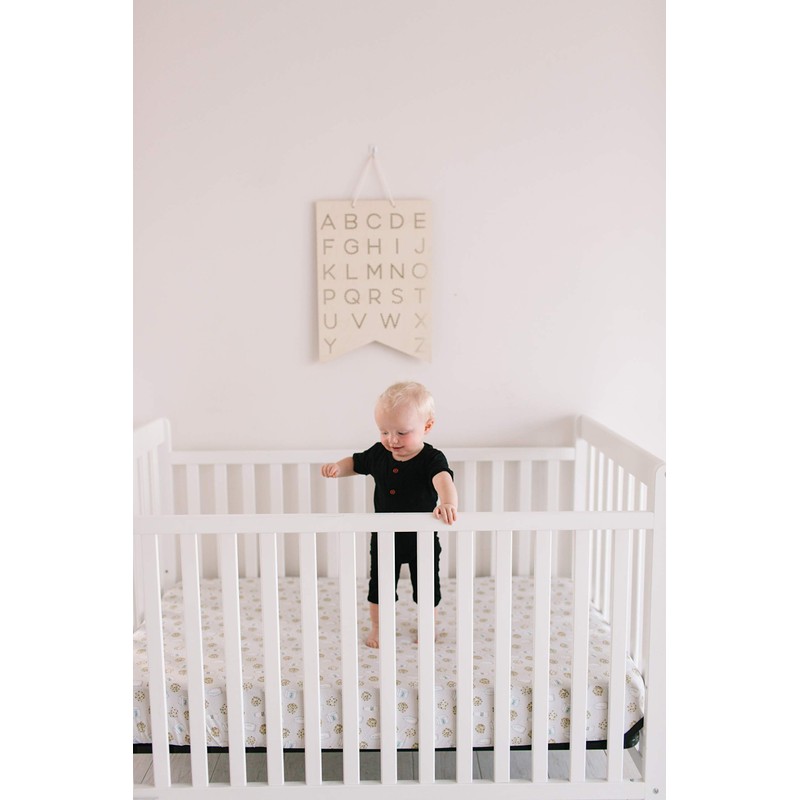 Premium Fitted Knit Crib Sheet/Toddler Sheet"Chip" by Copper Pearl