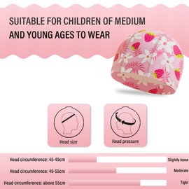 CULEO Children's swimming cap Baby swimming cap Men's and girls‘ primary school students’ swimming pool training equipment (3 pieces)