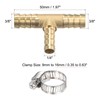 MECCANIXITY Brass Hose Barb Fitting 3/8" x 3/8" x 1/4"