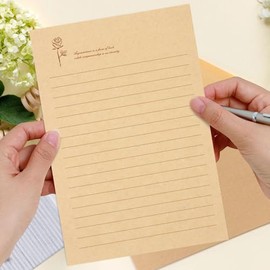 KSIWRE Juego de 72 piezas de papelería vintage, 24 papeles de escritura con 12 sobres a juego, kit de papelería de aspecto antiguo para escribir carta