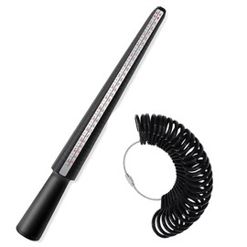 Ring Sizer UK, A-Z Ring Measurement Tool UK Sizes, Finger Ring Size Measure, Ring Sizer with Clear Scale, Ring Gauge UK Sizes, Ring Size Gauge UK for Women & Men (Plastic Set)