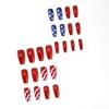 Red Blue Press on Nails Medium Coffin Independence Day Fake
