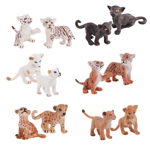 GZXUEHU Set of 12 Forest Animals Frigures Set, Zoo Animal