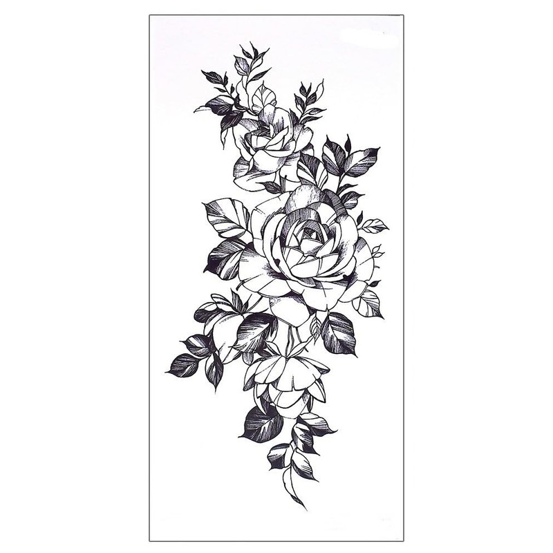 QC904 Temporary Feather Tattoo Flower Tattoo Dream Catcher Tattoo No.