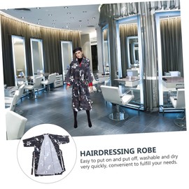 Mikinona Beauty Salon Robe Barber Supply Barber Shop Cape Easy-on/off Lightweight Breathable Hair Dyeing Gown
