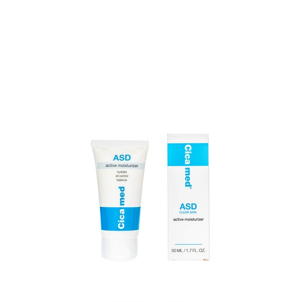 Cicamed Moisturizer for Acne Medical Science, ASD Active Acne Scars Blemishes Oily Skin and Discoloration