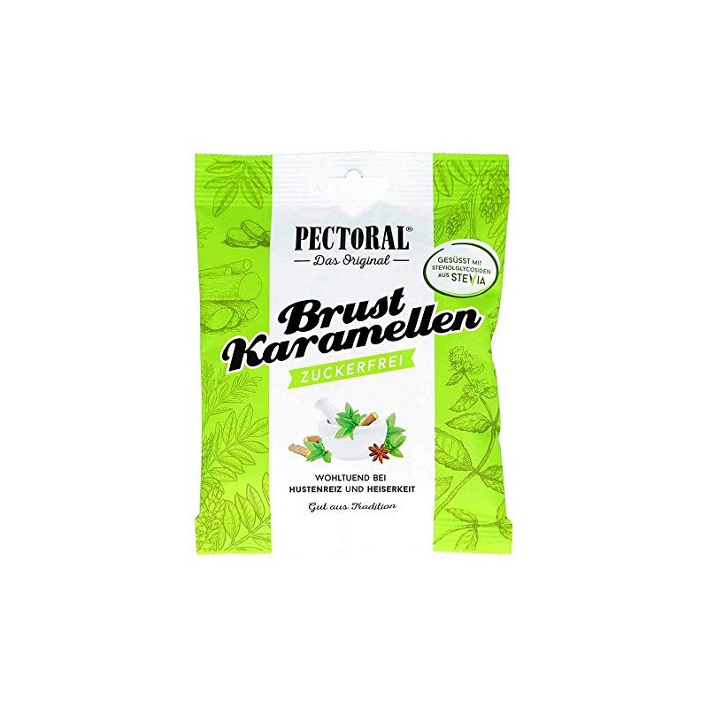 Pectoral Breast Caramels Sugar Free Bag 60g